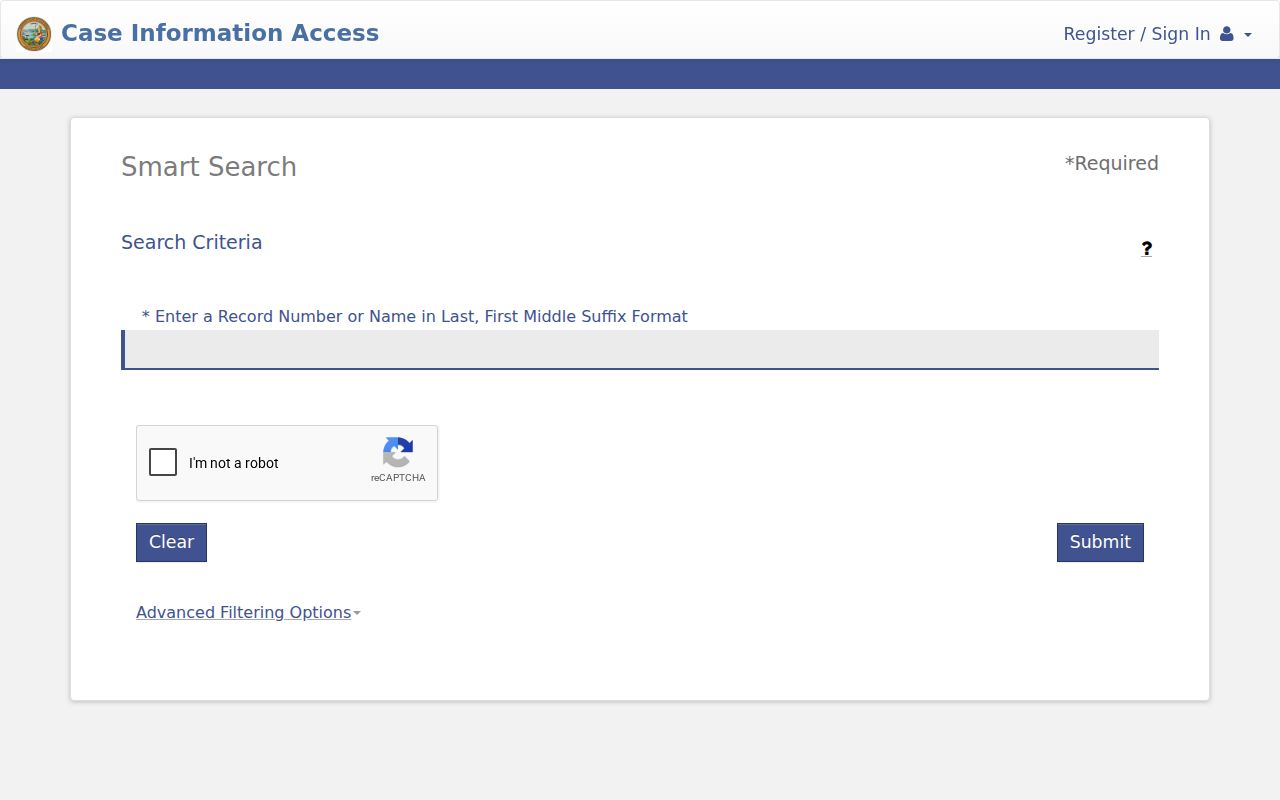Napa people search through court Smart Search
